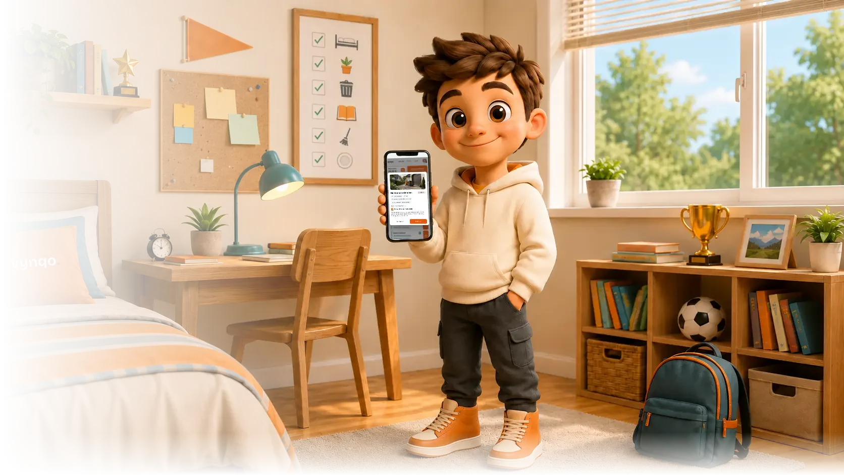 Kind nutzt die vynqo-App im Kinderzimmer